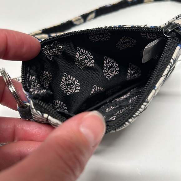 Vera Bradley Snow Lotus ID Zip Pouch and Lanyard - Picture 5 of 8